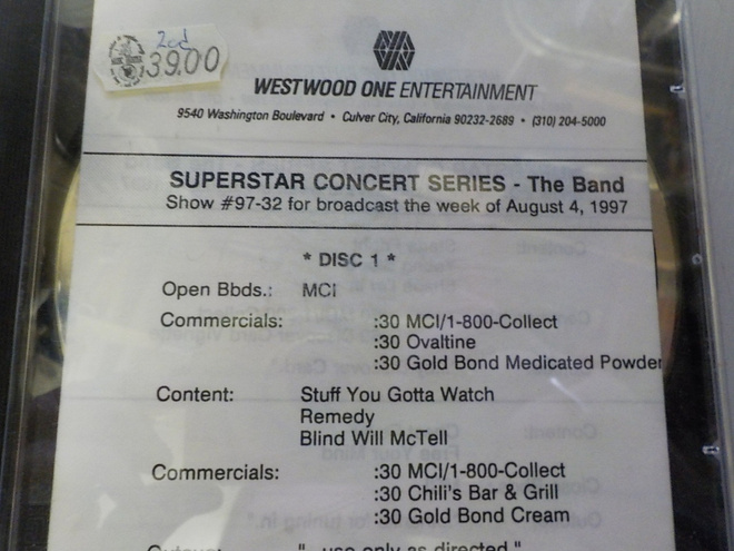 THE BAND SUPERSTAR live keikka  CONCERT  RADIOSHOW  2CD