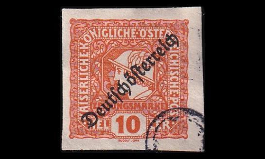 Itävalta 250 o Sanomalehtimerkki 10 H (1919)