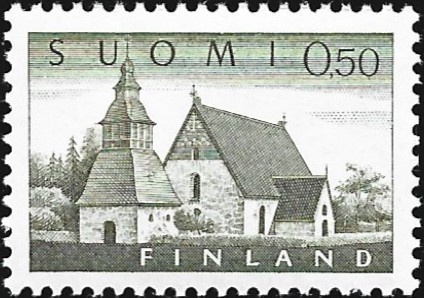 1963 Lammin kirkko 0,50 pap xTe vaalea liim ** LaPe 559 x