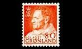 Grönlanti 57 ** Fredrik IX 80 öre (1963)