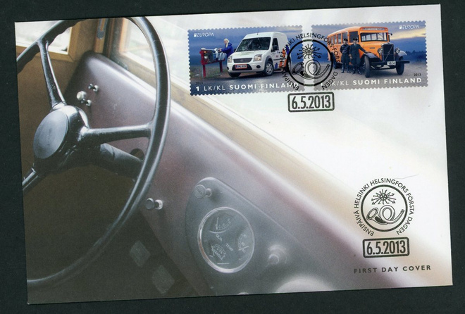 FDC 2013 Europa-Postin jakeluautot