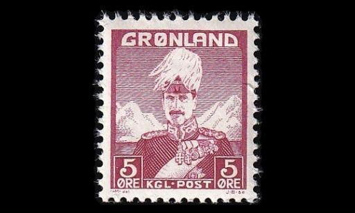 Grönlanti 2 ** Christian X 5 öre (1938)