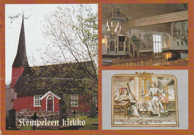 Postikortti, KEMPELE, Kirkko, monikuvakortti