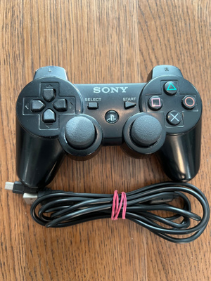 PS3 virallinen langaton ohjain + latauskaapeli (yht. 3kpl)