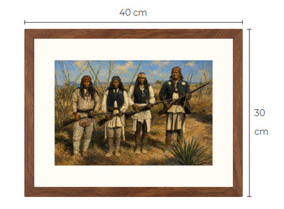 Uusi Intiaani art print kehystetty 30 cm x 40 cm