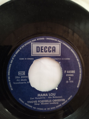 SINGLE- LEVY: YNGVE FORSSELS ORKESTER DECCA F 44585