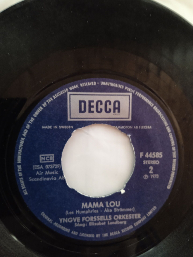 SINGLE- LEVY: YNGVE FORSSELS ORKESTER  DECCA F 44585