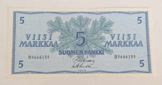 5 Markkaa 1963 ilman Litt Ö5666155