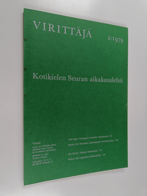 Virittäjä 2/1979 - Kotikielen Seuran aikakauslehti