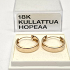 18k kullattu hopea rengas korvakorut, hopea 830 HTP - pikkukuva 1
