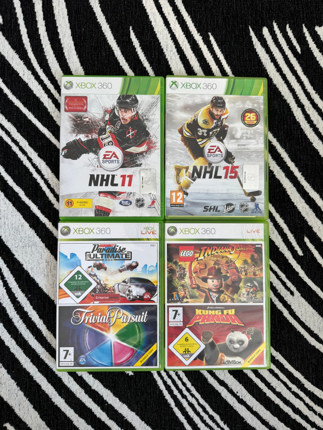 Neljä Xbox360 peliä
