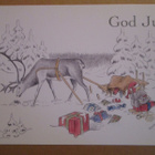 KULKEMATON BIRGITTA BERGLUN ISO JOULUKORTTI ERIKSSON GOD JUL - pikkukuva 1