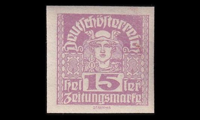 Itävalta 301x ** Sanomalehtimerkki 15 H (1920)