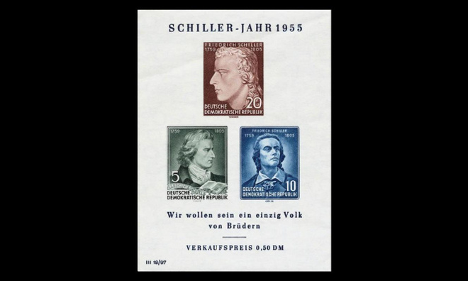 DDR 464-6BL12 ** Friedrich Schiller (1955)