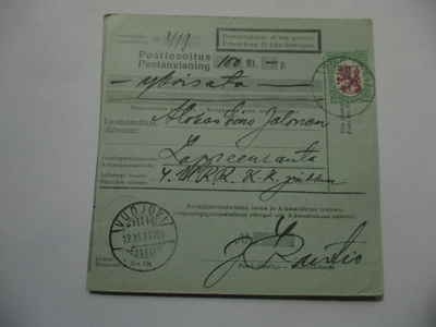1928 Vuojoki postiosoitus
