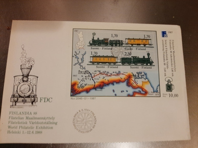 FDC Finlandia 88  Junamerkit No  2046-01-1987