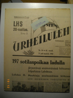 Suomen Urheilulehti Nro 10/1942 (15.3)