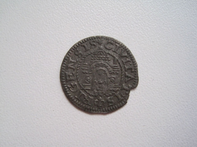 RIGA SHILLING 1575 RIGENSIS,CIVITATIS,ARGENTEA.  127