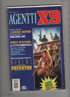 Agentti X9 numero 1992-3, mm. James Bond, John Hazard, nid