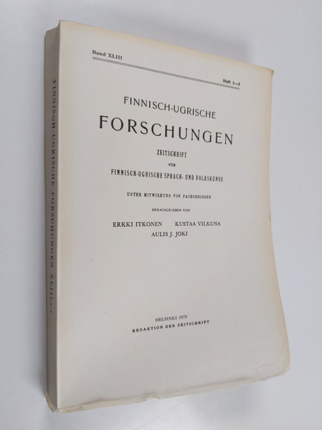 Finnisch-ugrische Forschungen Band 43, Heft 1-3 : Zeitsch...