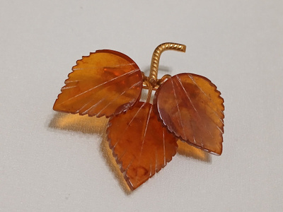 Syksyn lehdet, meripihka solki, rintakoru, Baltic Amber