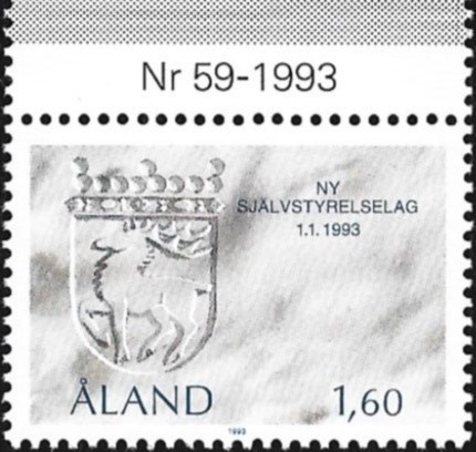 Ål 1993 Itsehall.laki 1,60 mk välilöpari numero ** LaPe 065