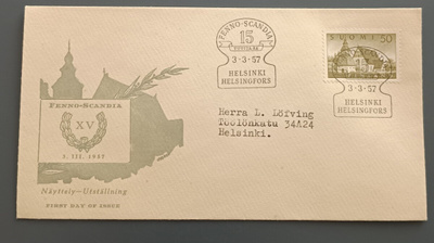 1957 FDC Yleismerkki 50 mk
