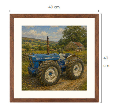 Uusi Ford County 754 traktori art print 40 cm x 40 cm