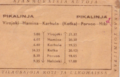 Vilkas toimittaa,  Pikalinja  b516