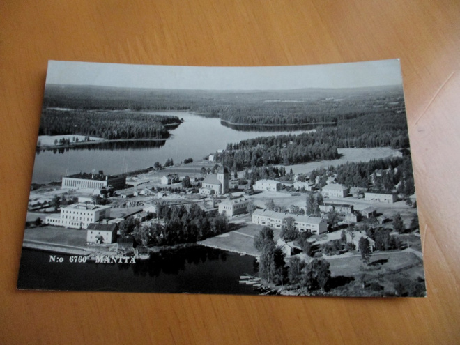 Mänttä - 1954 sekalentopostite  Englantiin