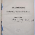 Asiarekisteri Suomenmaan asetuskokoelmaan 1860-1889 ; Sak... - pikkukuva 3