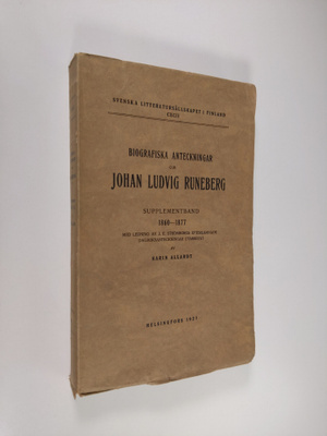 Karin Allardt : Biografiska anteckningar om Johan Ludvig ...