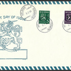FDC 1948 M30 3mk vihreä ja 12/10 mk violetti LaPe 343-344 - pikkukuva 1