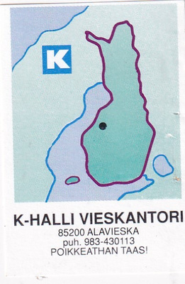 Alavieska. K-Halli Vieskantori . Kesko, Kartta , s80