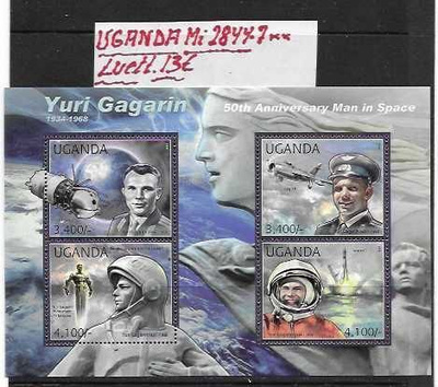 AVARUUS UGADA Mi 2844-7**luett. 13€ YURI GAGARIN