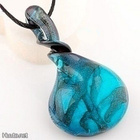 1307 .. Murano Bicolor Lampwork Taidelasi .. Kaulakoru - pikkukuva 5
