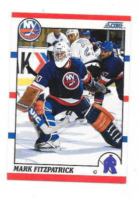 1990-91 Score #102 Mark Fitzpatrick NY Islanders MV RC