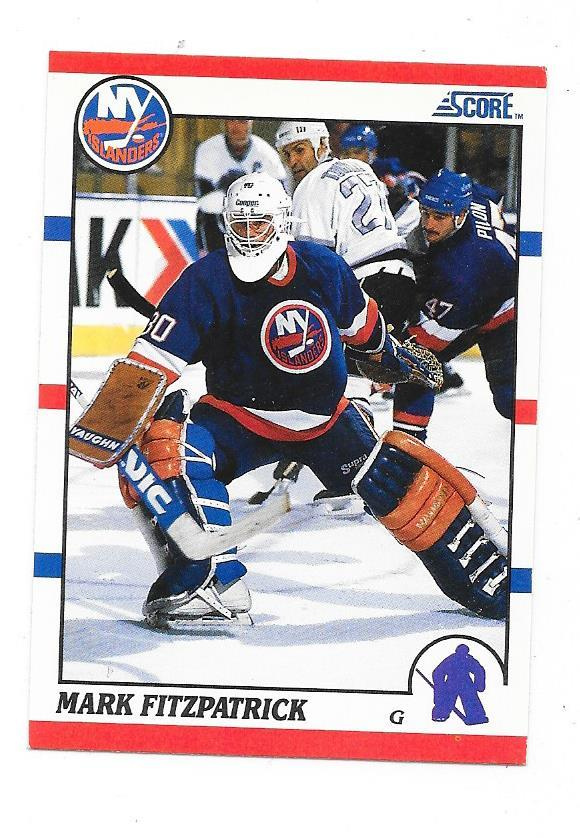 1990-91 Score #102 Mark Fitzpatrick NY Islanders MV RC