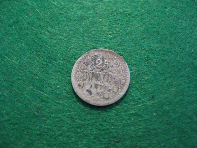25 penniä 1871 - hopeaa