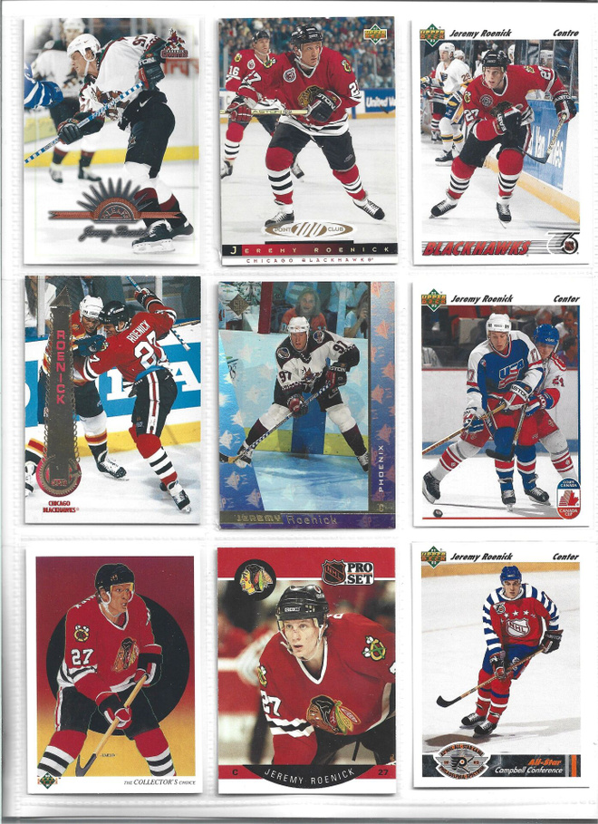 9 x JEREMY ROENICK - CHICAGO / COYOTES / USA