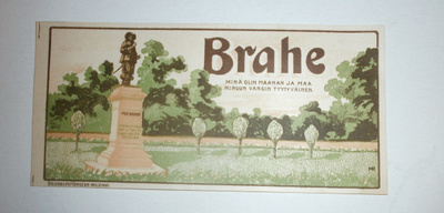 Vanha tupakkaetiketti Brahe