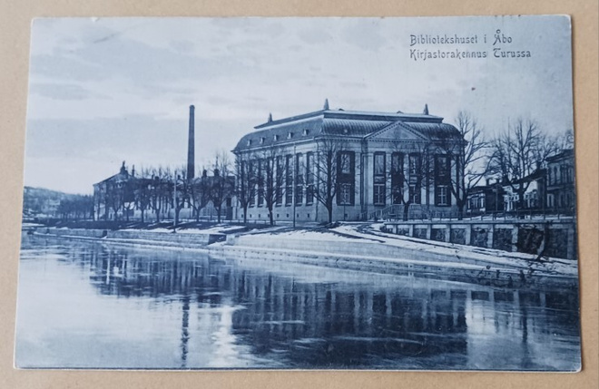 Turku, Kirjastorakennus alkukeväällä, p. 1915