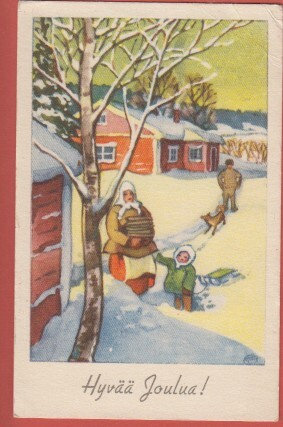 Furuhjelm Väkeä talvisella pihalla