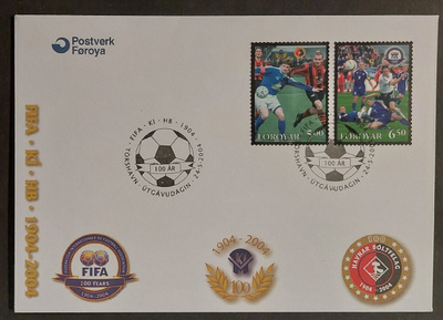 Färsaaret 2004 - FIFA 100v FDC