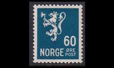 Norja 190 ** Leijona vesil. 60 öre (1937)