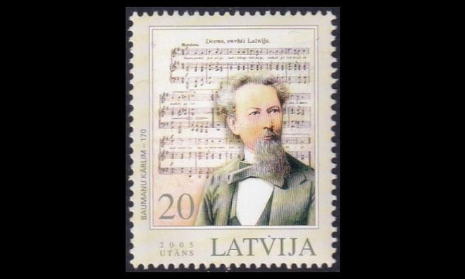 Latvia 637 ** Säveltäjä K?rlis Baumanis (2005)