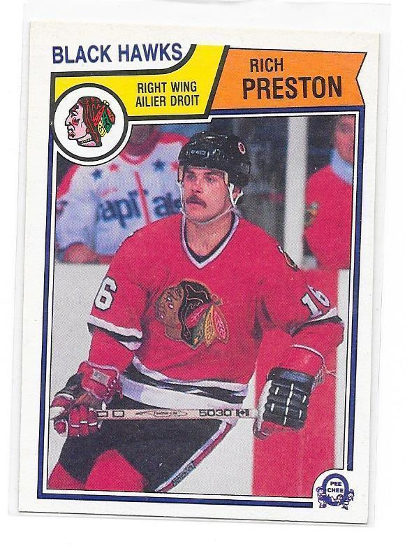 1983-84 OPC #110 Rich Preston Chicago Blackhawks