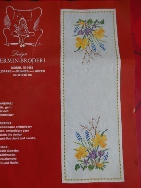 Ristipistomalli Narsisseja, pajunkissoja, kevätkukkia Permin