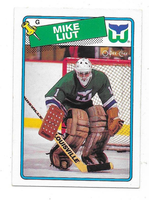 1988-89 OPC #127 Mike Liut , Hartford Whalers MV