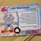 Pokemon Card TOPPS Series 1 Blue Logo Machamp #68 card - pikkukuva 2
